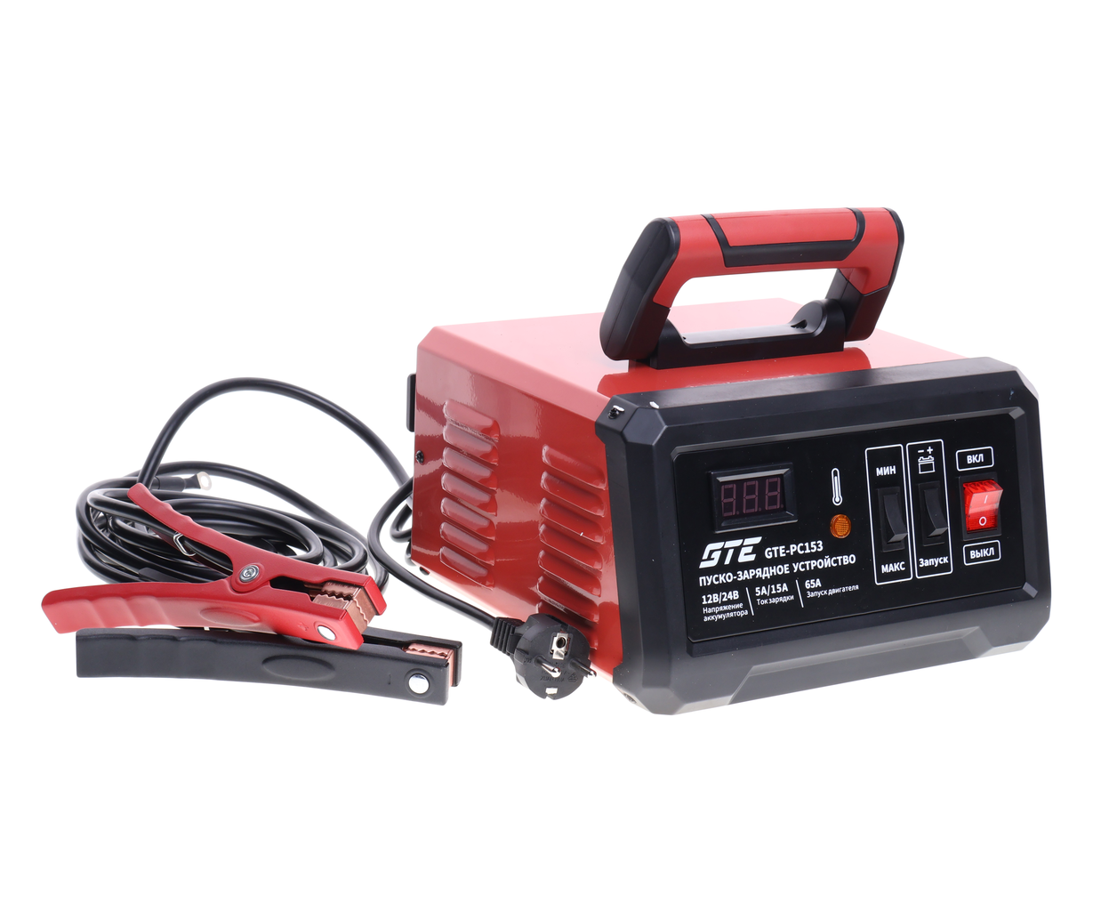 GTE-PC153 - Устройство пуско-зарядное 12-24V 150Ач/65А GTE - Пуско-зарядное устройство GTE-PC153 предназначено для быстрого заряда аккумуляторной батареи и запуска различной техники. Мощности GTE-PC153 достаточно для зарядки свинцово-кислотных АКБ, устано
