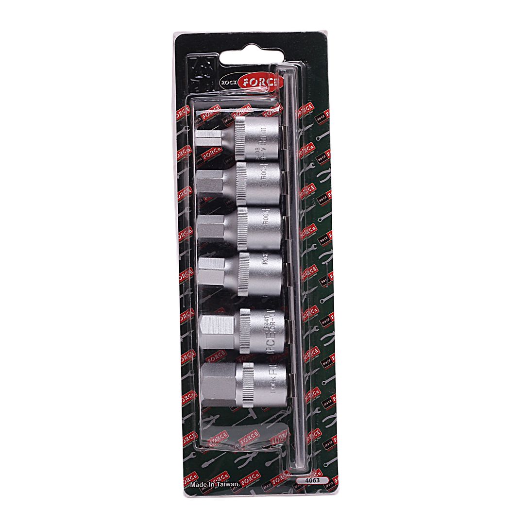 Набор головок RF-4063: 1/2"DR 6-гранных  для маслосливных пробок  6пр. ROCKFORCE /1