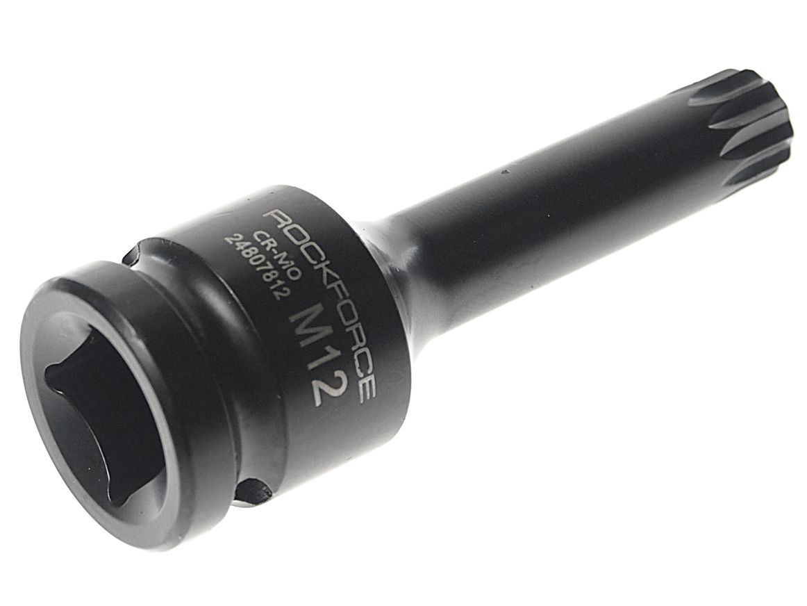 Головка-бита SPLINE ударная 1/2", M12 ROCKFORCE RF-24807812 /1/120