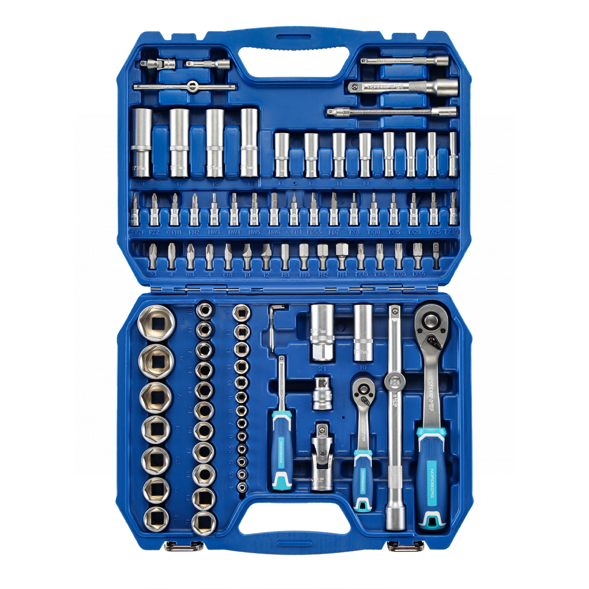 Набор инструментов, 94 предмета, 1/2", 1/4" NORDBERG 2496094C