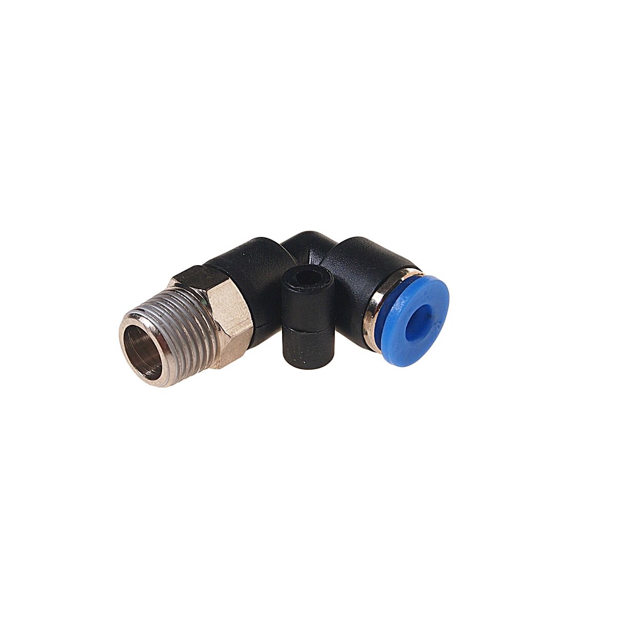 Фитинг  RF-SPL04-01 угловой для пластиковых трубок 4мм с наружной резьбой 1/8" ROCKFORCE /1