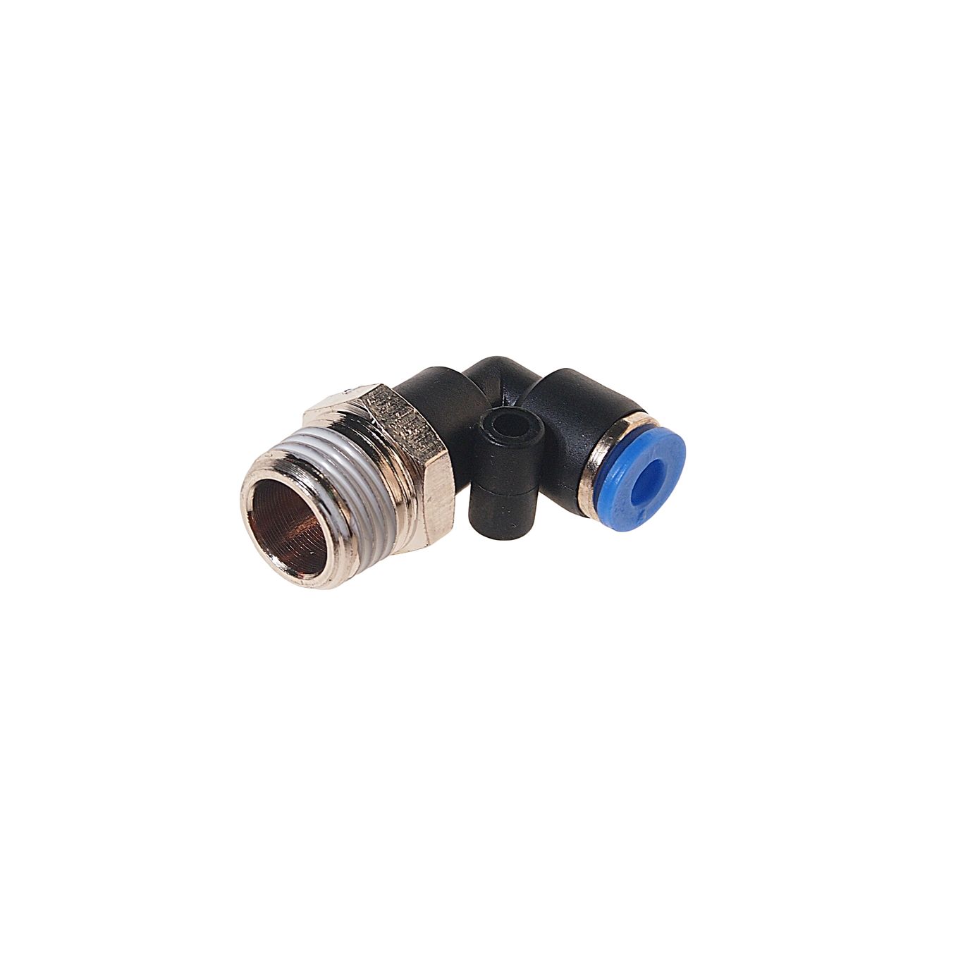 Фитинг  RF-SPL04-02 угловой для пластиковых трубок 4мм с наружной резьбой 1/4" ROCKFORCE /1
