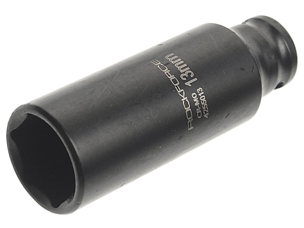 Головка торцевая 13мм 1/4" 6-гранная ударная удлиненная L= 50 мм ROCKFORCE RF-4255013 /1/10/180