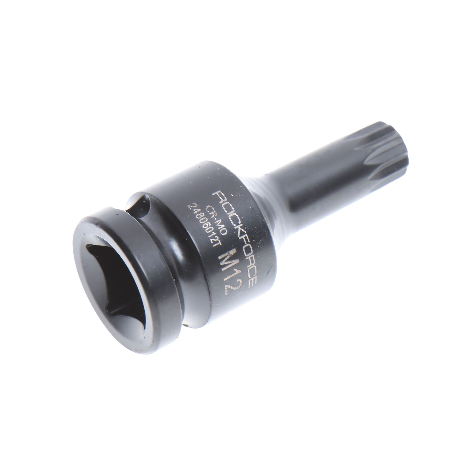 Головка-бита SPLINE ударная  1/2", M12 с отверстием ROCKFORCE RF-24806012T /1/10/300