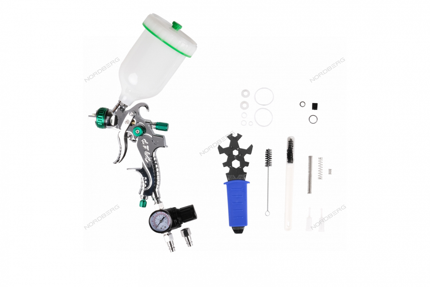 Краскопульт HVLP с верхним бачком, сопло 1,7 мм NORDBERG NP7117