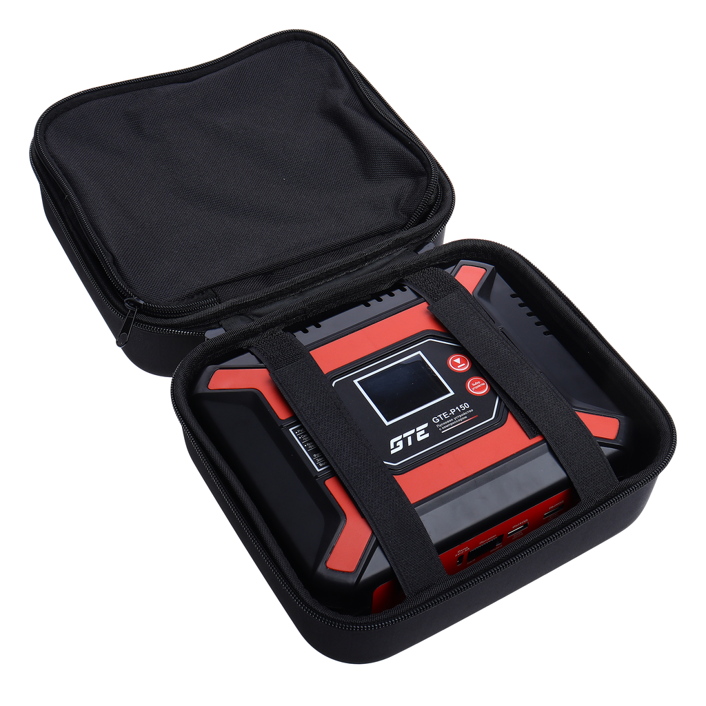 GTE-P150 - Устройство пусковое 5-19V 450А 12000мА/ч (power bank) с компрессором GTE - Пусковое устройство GTE-P150 представляет собой легкий, компактный, современный и высокотехнологичный, а также удобный и простой в использовании гаджет, предназначенный 