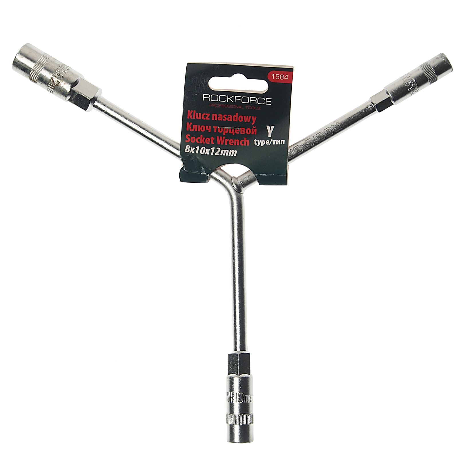 Ключ торцевой  8х10х12мм RF-1584 Y-образный (L-135мм) ROCKFORCE /1/100