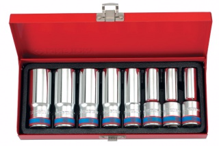 Набор глубоких торцевых головок 1/2 двенадцатигранные,  8 предметов king tony 4208mr01