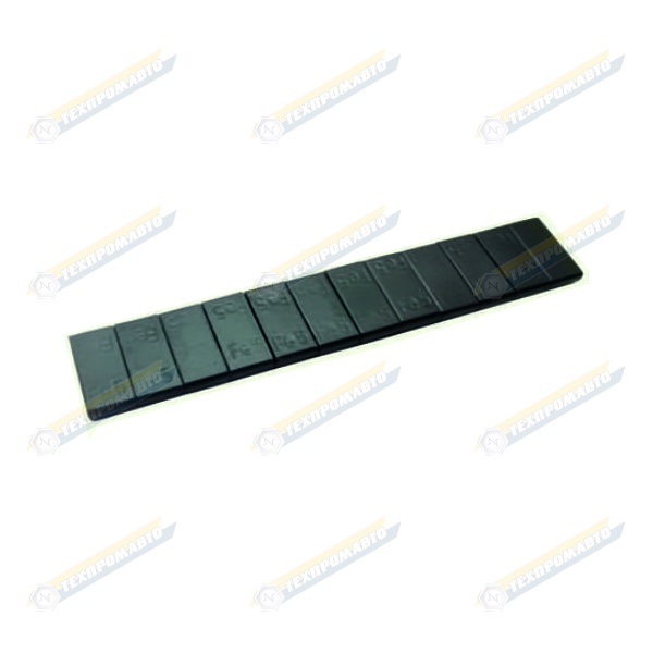 ТЕМП FE050B Самоклеющиеся балансировочные грузики, тонкие, 12 х 5 г, черное покрытие