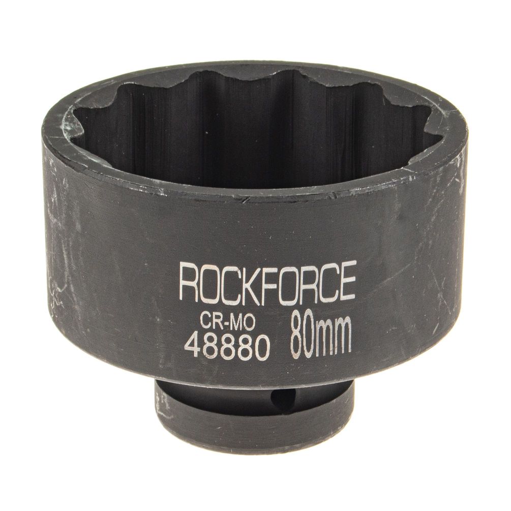 Головка торцевая 80мм 1" 12-гранная ударная L=78мм ROCKFORCE RF-48880 /1/20