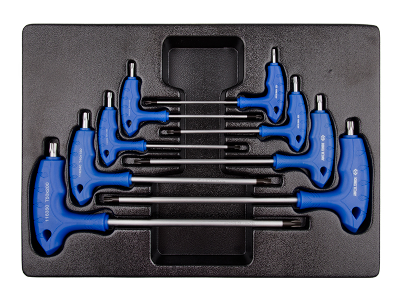 Набор L-образных ключей TORX, ложемент  KING TONY 9-22308PR