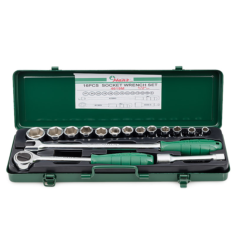 Комплект 6-гр. головок 9-27 с удлинителем,трещеткой 16 предм