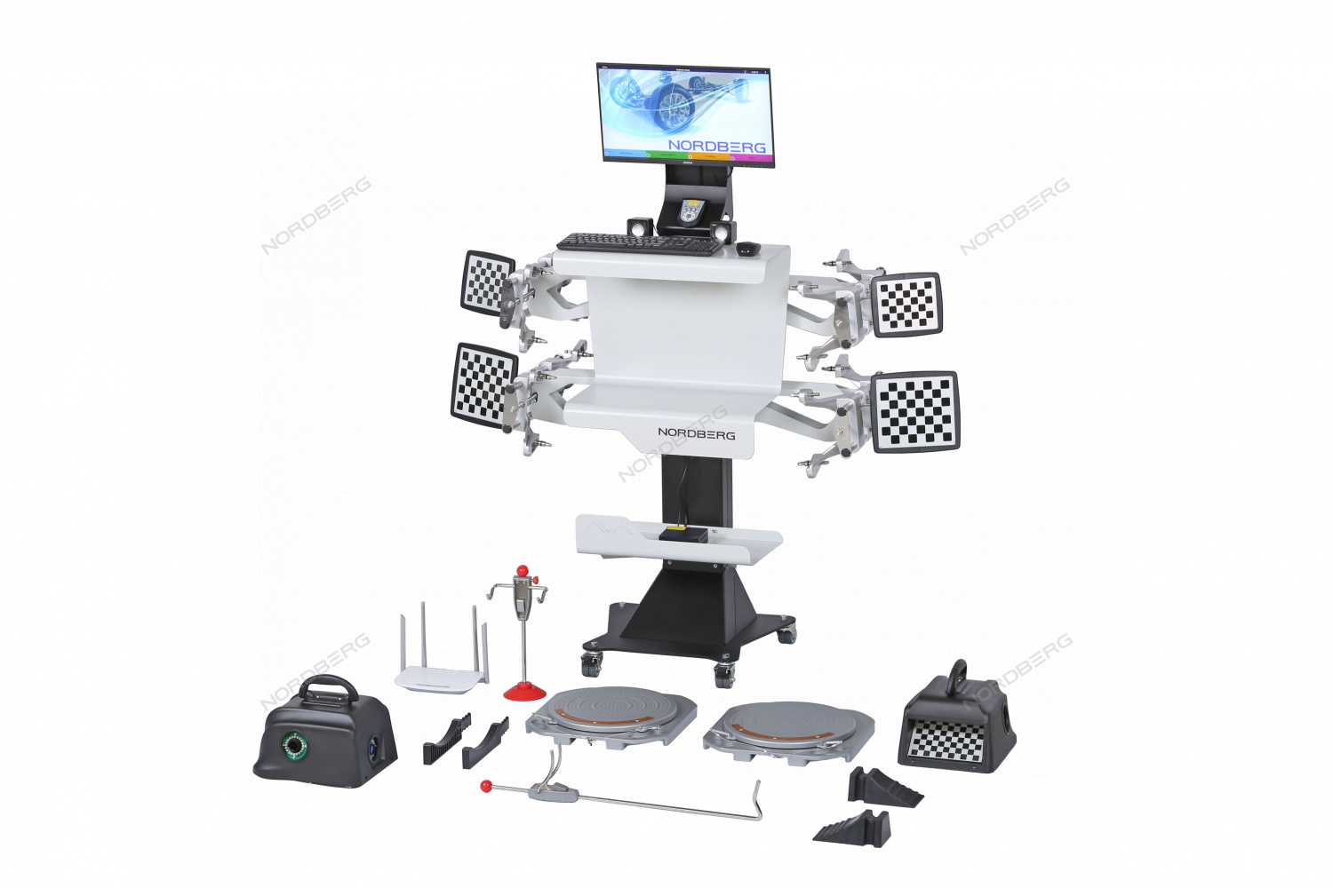 Стенд сход-развал 3D модель для ям и подъемников, серый NORDBERG C803 (7015)