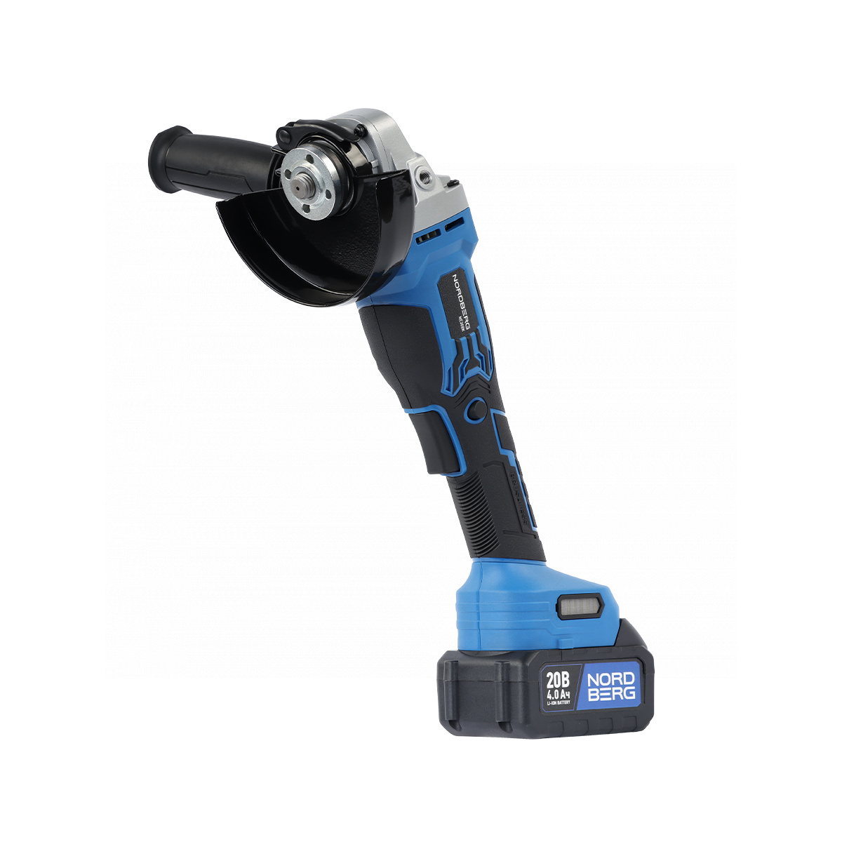 Угловая шлифмашина аккумуляторная (УШМ), диам. диска 125 мм, 20 В, 2 аккумулятора и зарядное устройство NORDBERG NE308K