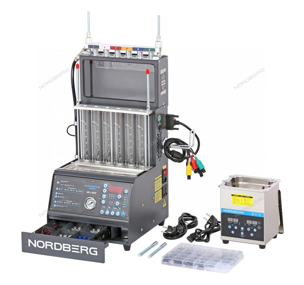 Установка для тестирования и очистки форсунок GDI и пьезо + камера визуального контроля распыла фор NORDBERG CMA25AB+CMT1