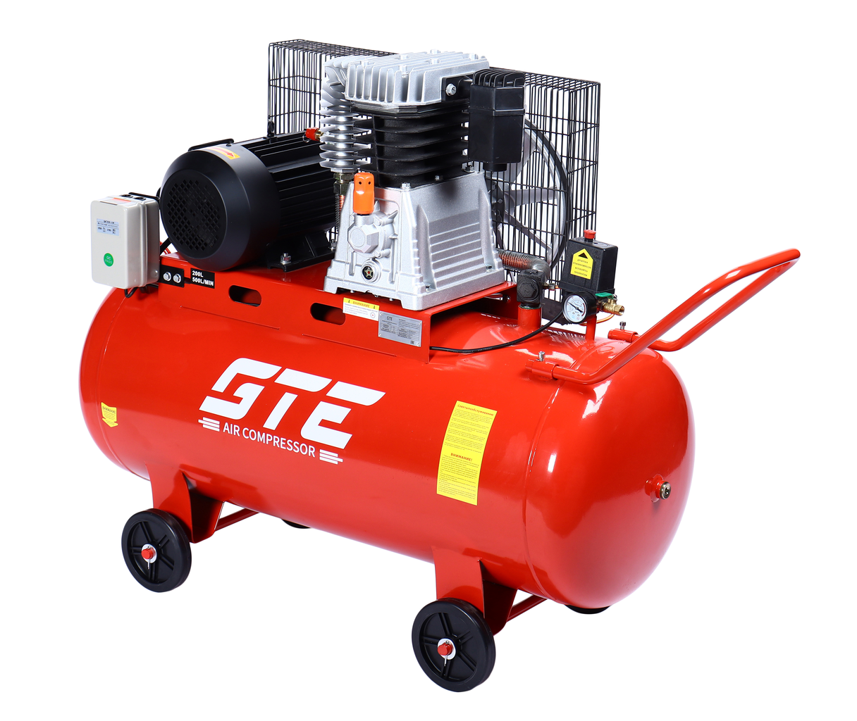 GTE-MR200A500A - Компрессор пневматический 380В 4.0кВт 8атм. 500л/мин. ресивер-200л поршн. ремен. одноступенчатый GTE - Компрессор поршневой с ременным приводом одноступенчатый 380&nbsp;В, ресивер 200&nbsp;л, 500&nbsp;л/мин.


Объем ресивера: 200 л;
С