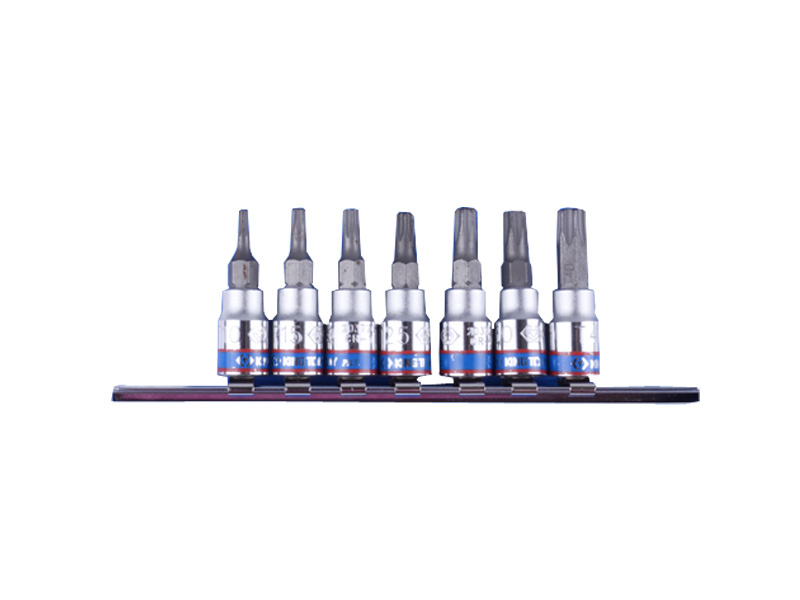 Набор торцевых насадок KING TONY 2107PR  L=130 мм (T10-T40) 1/4"