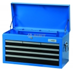 Ящик для инструмента 6-ти секционный выдвижной AIST 90001106 с крышкой, голубой, 658х308х370мм