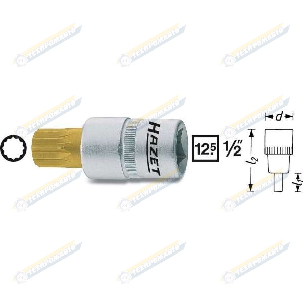 Головка со вставным шестигранником 1/2