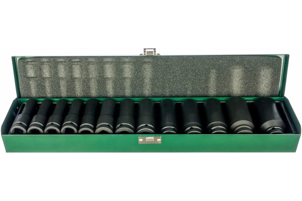 Комплект длинных ударных головок 1/2" 10-30мм 13шт