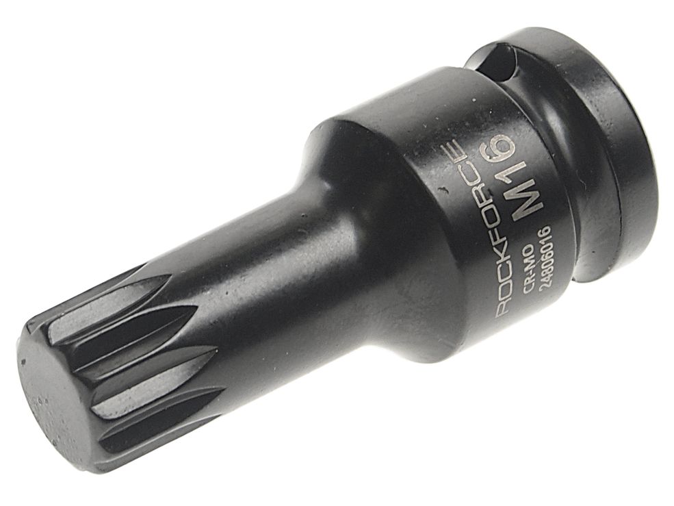 Головка-бита SPLINE ударная 1/2", M16 ROCKFORCE RF-24806016 /1/10/300