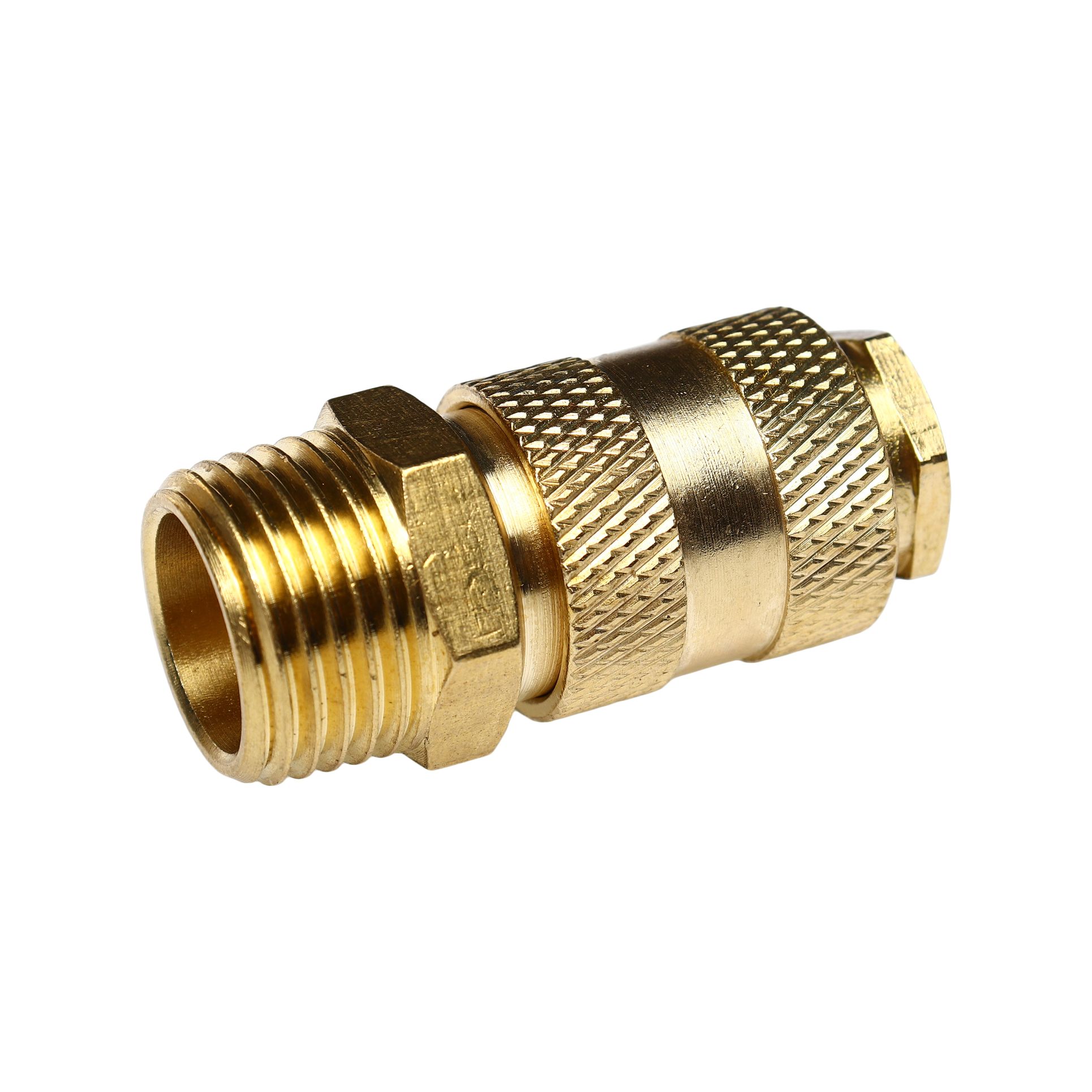 Быстроразъем пневматический ER-BSE1-4SM:с клапаном с наружной резьбой 1/2" (латунь) ЭВРИКА /1/10