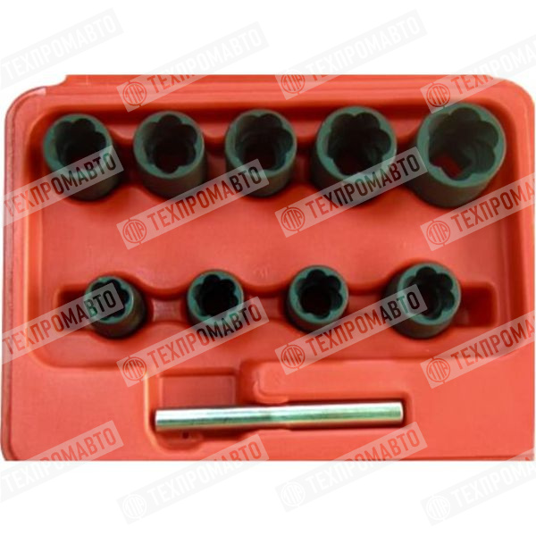 Набор головок для поврежденных гаек 10-19мм
