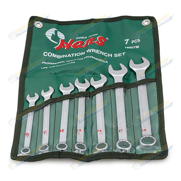 16607M комплект ключей комбинированных размерность 10-19 мм, всего 7 предметов