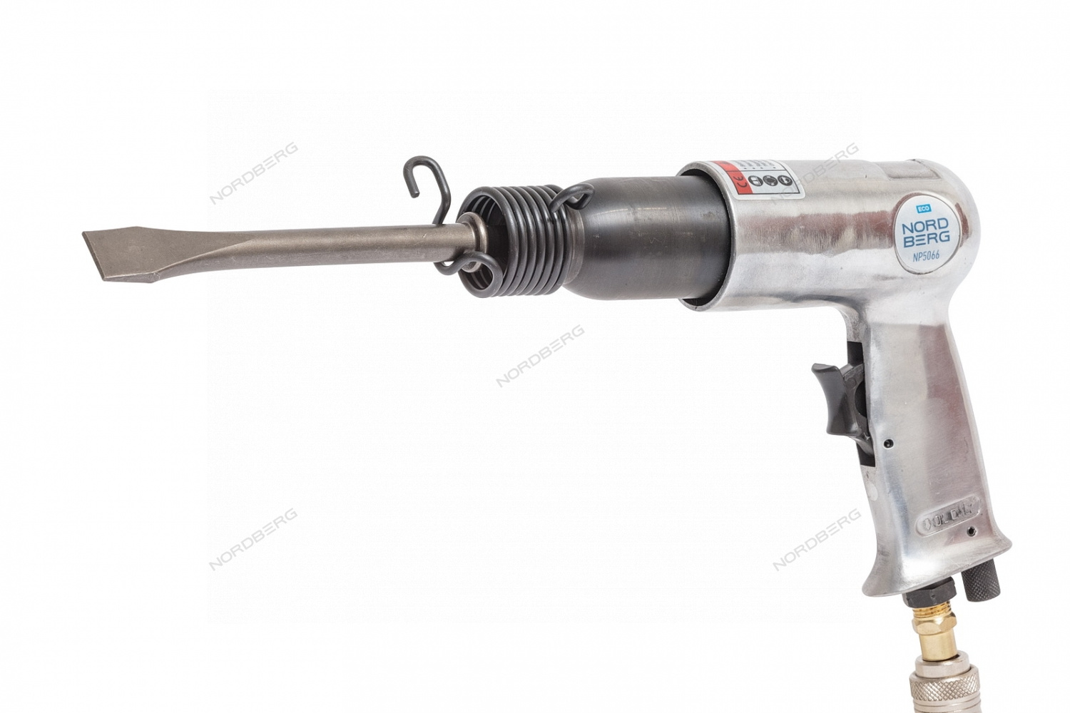 Пневматический молоток, пневмозубило 190 мм с комплектом насадок NORDBERG NP5066