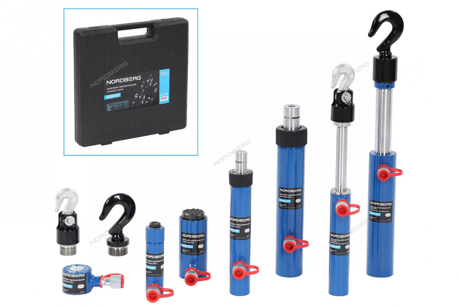 Цилиндры гидравлические для растяжки (комплект 7 шт.) NORDBERG N38C107