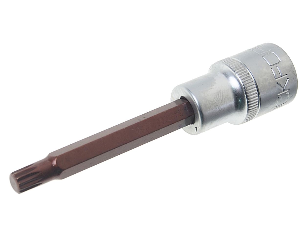 Головка-бита SPLINE 12-лучевая Premium M8 1/2" (L-100мм) ROCKFORCE /1