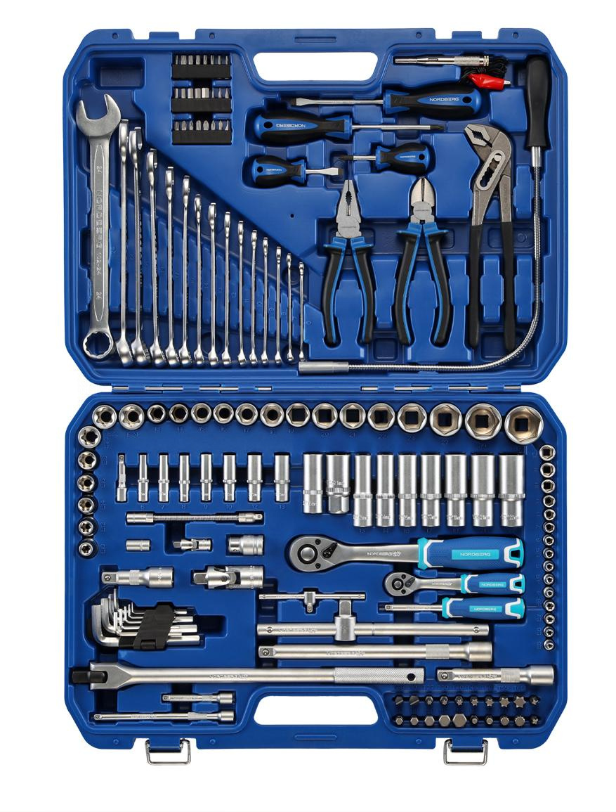 Набор инструментов, 147 предметов, 1/2", 1/4" NORDBERG 2496147C