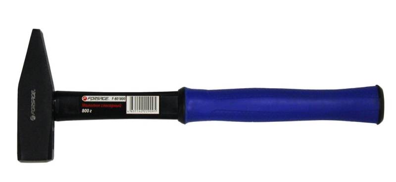 Молоток слесарный с фиберглассовой эргономичной ручкой и резиновой противоскользящей накладкой (1500г) Forsage F-8011500