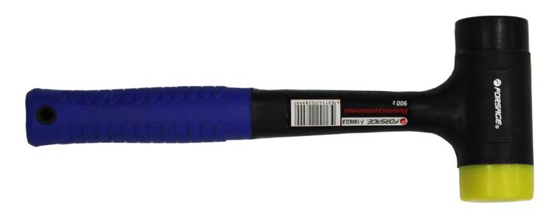 Молоток рихтовочный безынерционный с фиберглассовой ручкой и резиновой противоскользящей накладкой (900г) Forsage F-18082LB