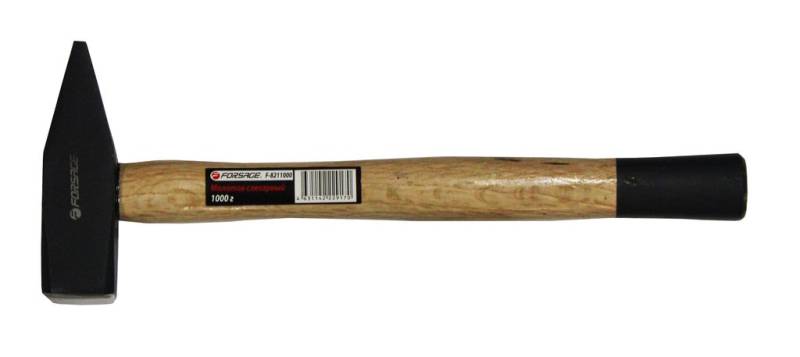 Молоток слесарный с деревянной ручкой (1000г) Forsage F-8211000