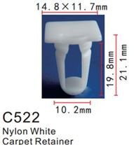 Клипса для крепления внутренней обшивки а/м универсальная пластиковая (100шт/уп.) Forsage F-C522(universal)