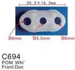 Клипса для крепления внутренней обшивки а/м универсальная пластиковая (100шт/уп.) Forsage F-C1020(universal)