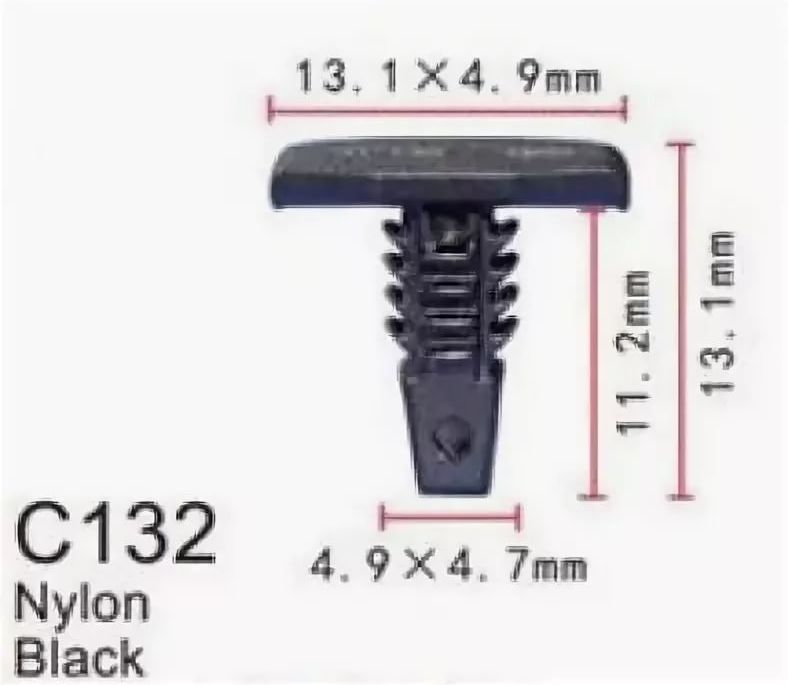 Клипса для крепления внутренней обшивки а/м Хендай пластиковая (100шт/уп.) Forsage клипса C1968Black(Hyundai)