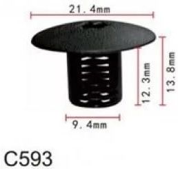 Клипса для крепления внутренней обшивки а/м Крайслер пластиковая (100шт/уп.) Forsage клипса C1625(Chrysler)