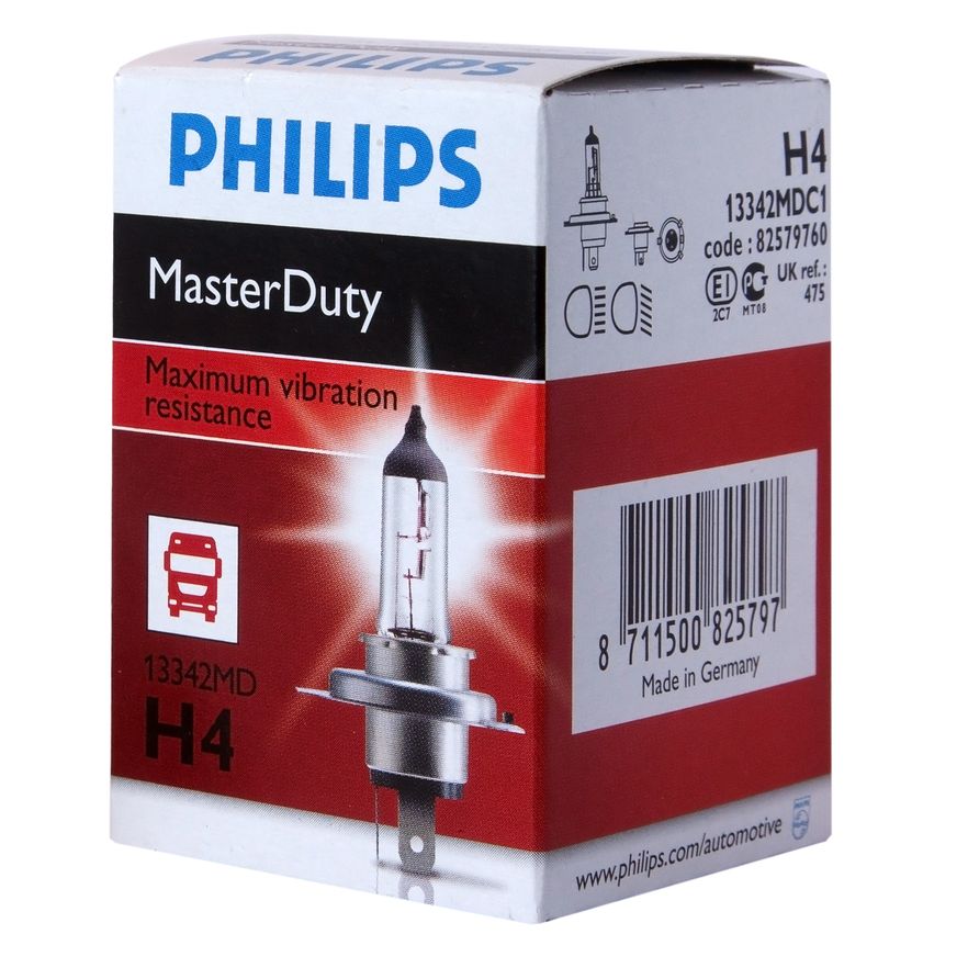 Автолампа H4 (75/70) P43t-38 MasterDuty 24V PHILIPS /1/10/100 HIT (замена P-13342HD)