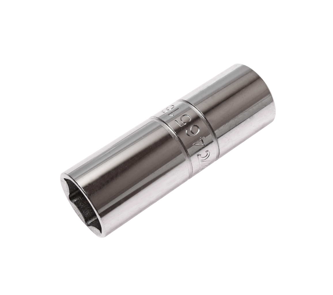 JTC-46516 - Головка свечная 1/2" 16мм 6-гранная с резиновым фиксатором JTC - 
  Головка оснащена резиновой вставкой, которая служит для фиксации свечи в головке.
  Изготовлена из закаленной хром-ванадиевой стали. 
  Размер: под ключ 1/2&rdquo;Drх5/8&Pr