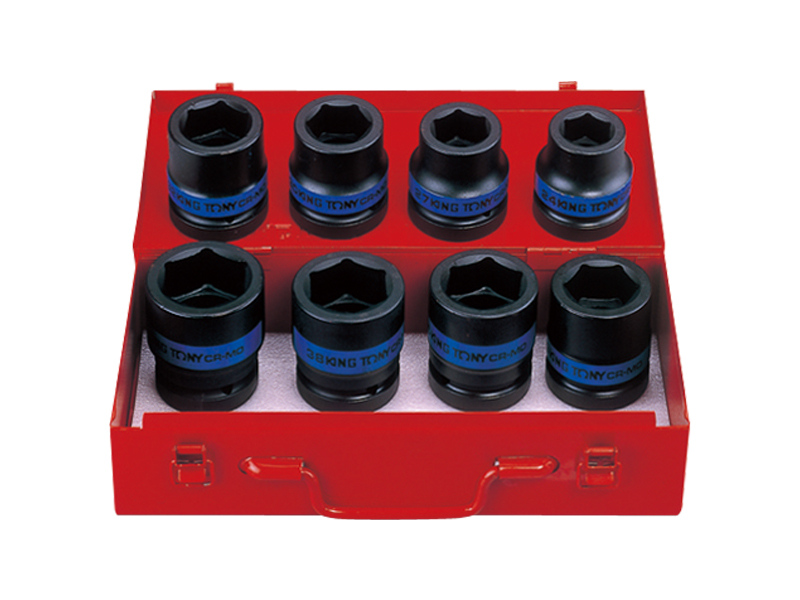 Набор ударных торцевых головок 1 шестигранные, 8 предметов king tony 8410mp