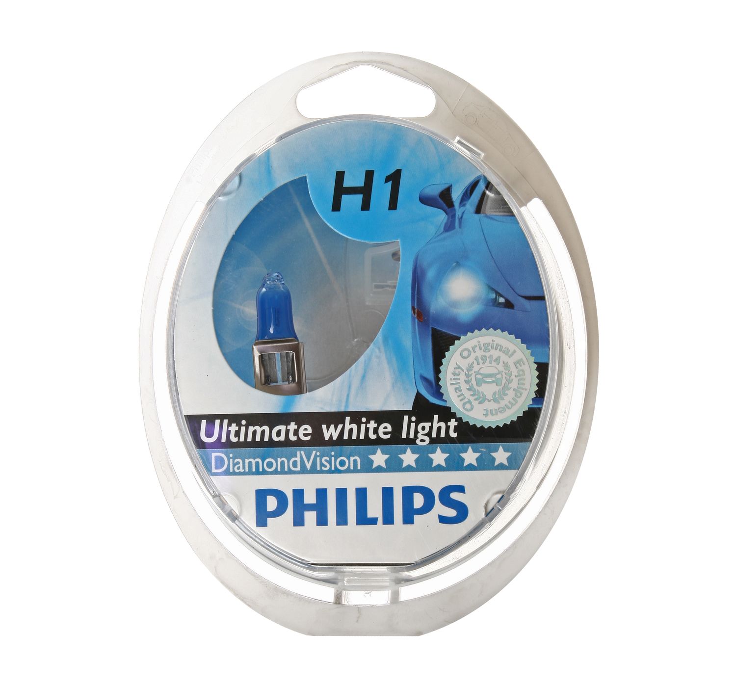 Автолампа H1 (55) P14.5s DiamondVision 5000K (2шт) 12V PHILIPS /1/5/30 HIT
