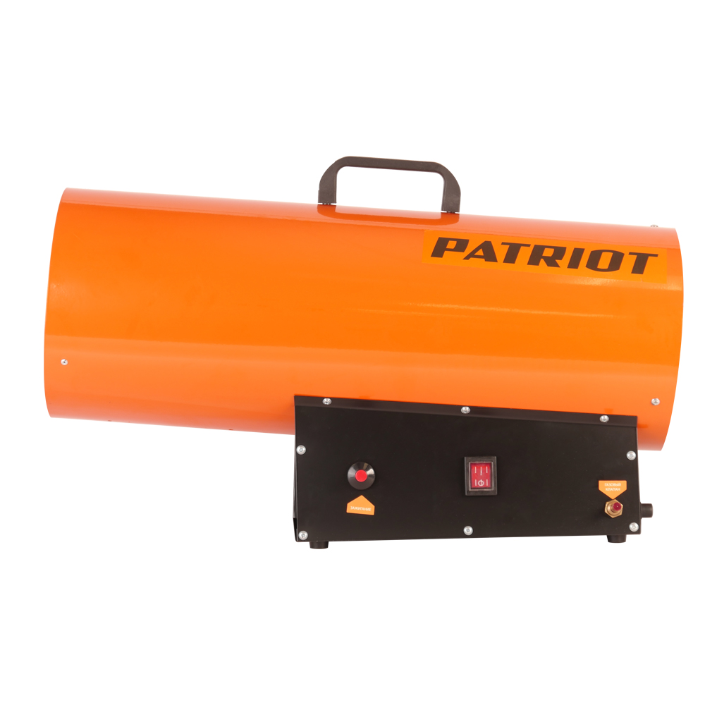 Калорифер газовый PATRIOT GS 50, 50 кВт, 872 мᵌ/ч, пьезо поджиг, редуктор, шланг.