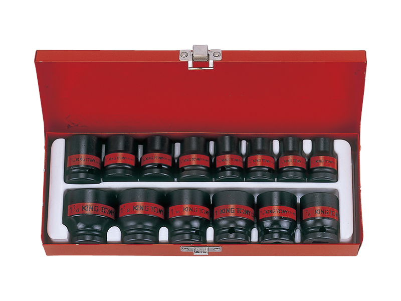 Набор ударных торцевых головок 1/2 шестигранные, 14 предметов king tony 4414sp