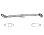 Ключ двусторонний с шарнирными торцевыми головками 12х13мм AIST 08031213B зеркальный