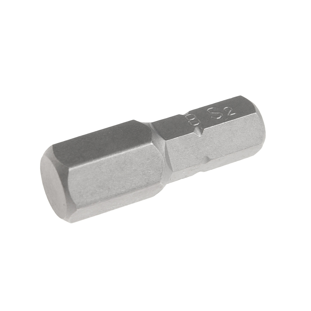 JTC-1152508 - Бита HEX H8х25мм 1/4" DR 6-ти гранная S2 JTC - 
Размер: 8 х 25 мм.
Квадрат: 1/4" DR, 6-гранная.
Материал: S2 сталь.
