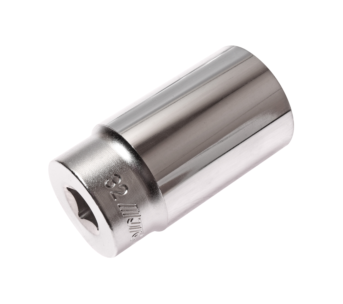 JTC-47632 - Головка торцевая 1/2" 32мм глубокая L=76мм JTC - 
  6 граней, метрический размер. 
  Изготовлена из закаленной хром-ванадиевой стали.    
  Размер: 1/2&rdquo;х32 мм.
  Общая длина: 76 мм.    
  Количество в оптовой упаковке: 7 шт. и 56 шт