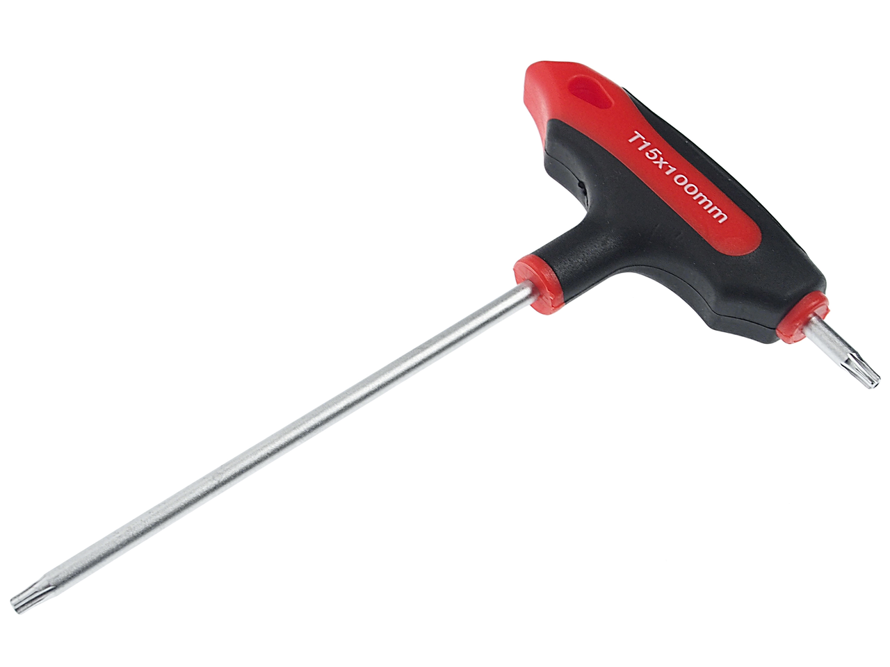 JTC-784815 - Ключ TORX Т-образный T15H с отверстием JTC - 
Материал: инструментальная легированная сталь марки S2.
Материал ручки: полипропилен и термопластичная резина, двухкомпонентная ручка.
Тип: TORX на длинной стороне, на короткой стороне TORX с о