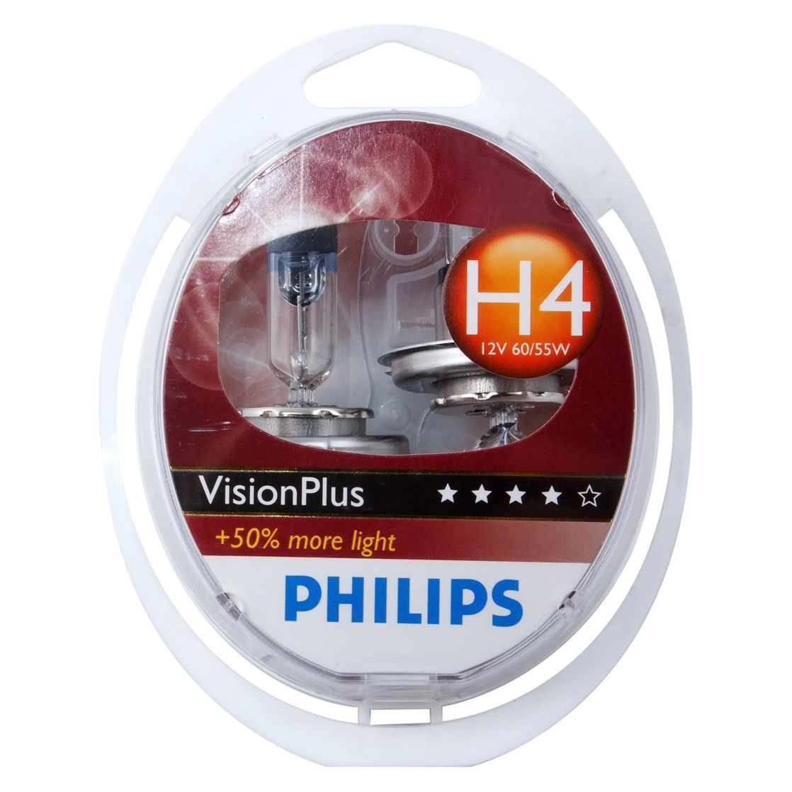 Автолампа H4 (60/55) P43t-38+60% VisionPlus (2шт) 12V PHILIPS /1/5 HIT